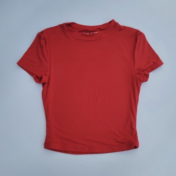 Pedigree Sportswear Tops - Pedigree ButterSoft Baby Tee Crop Top | Red